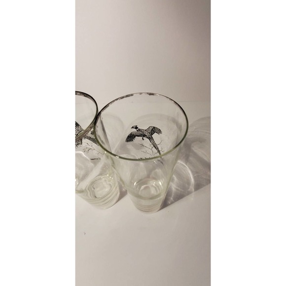 Vintage SPORTSMAN by Federal Glass Game Bird Tumblers Glasses Set Of 3 Barware - Picture 4 of 9